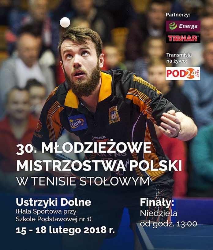 Młodzieżowe Mistrzostwa Polski w Tenisie Stołowym w Ustrzykach Dolnych