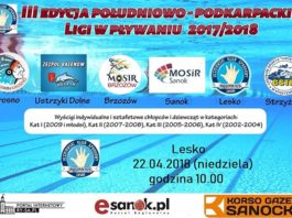 Zawody Południowo Podkarpackiej Ligi w Pływaniu w Lesku