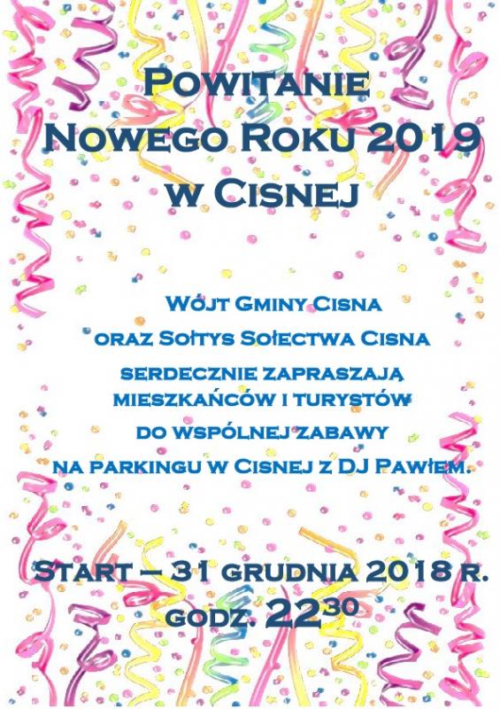 Przywitanie Nowego Roku 2019 w Bieszczadach