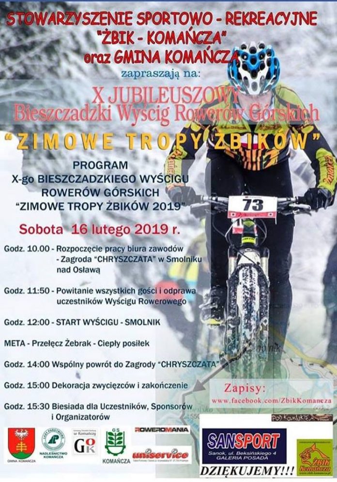 X Bieszczadzki Wyścig Rowerów Górskich „ZIMOWE TROPY ŻBIKÓW 2019”