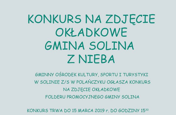 Konkurs na zdjęcie okładkowe do folderu "Gmina Solina - Ruszaj w Bieszczady"